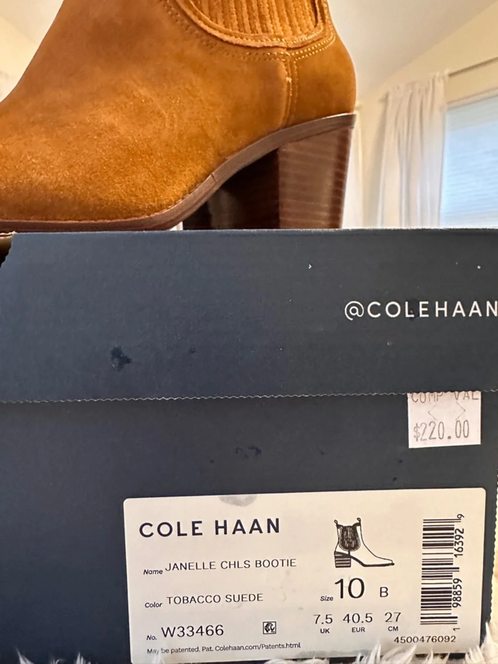 Cole Haan Suede Janelle Chelsea Ankle Boot in Tan Brown - Picture 2 of 7
